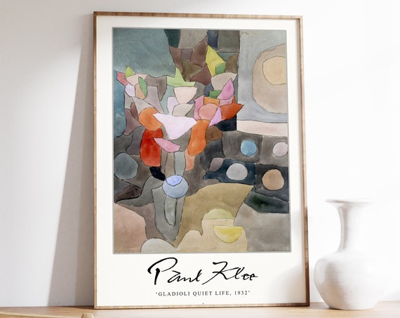 Paul Klee Exhibition Poster Gladioli Quiet Life Paul Klee Art Print Surrealist Art Abstract Art Modernism Cubism Gift A1a2a3a4