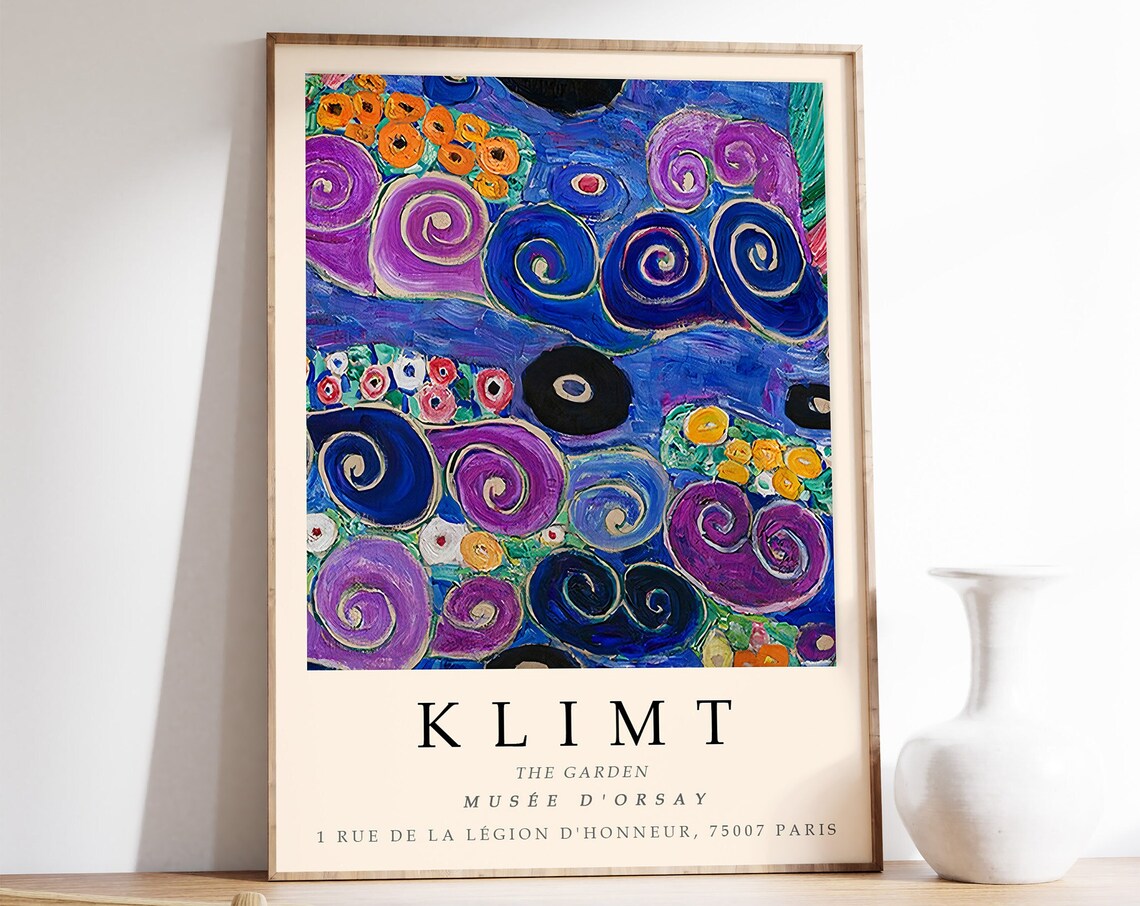 Gustav Klimt The Garden Paris Musee Dorsay Exhibition Art Poster