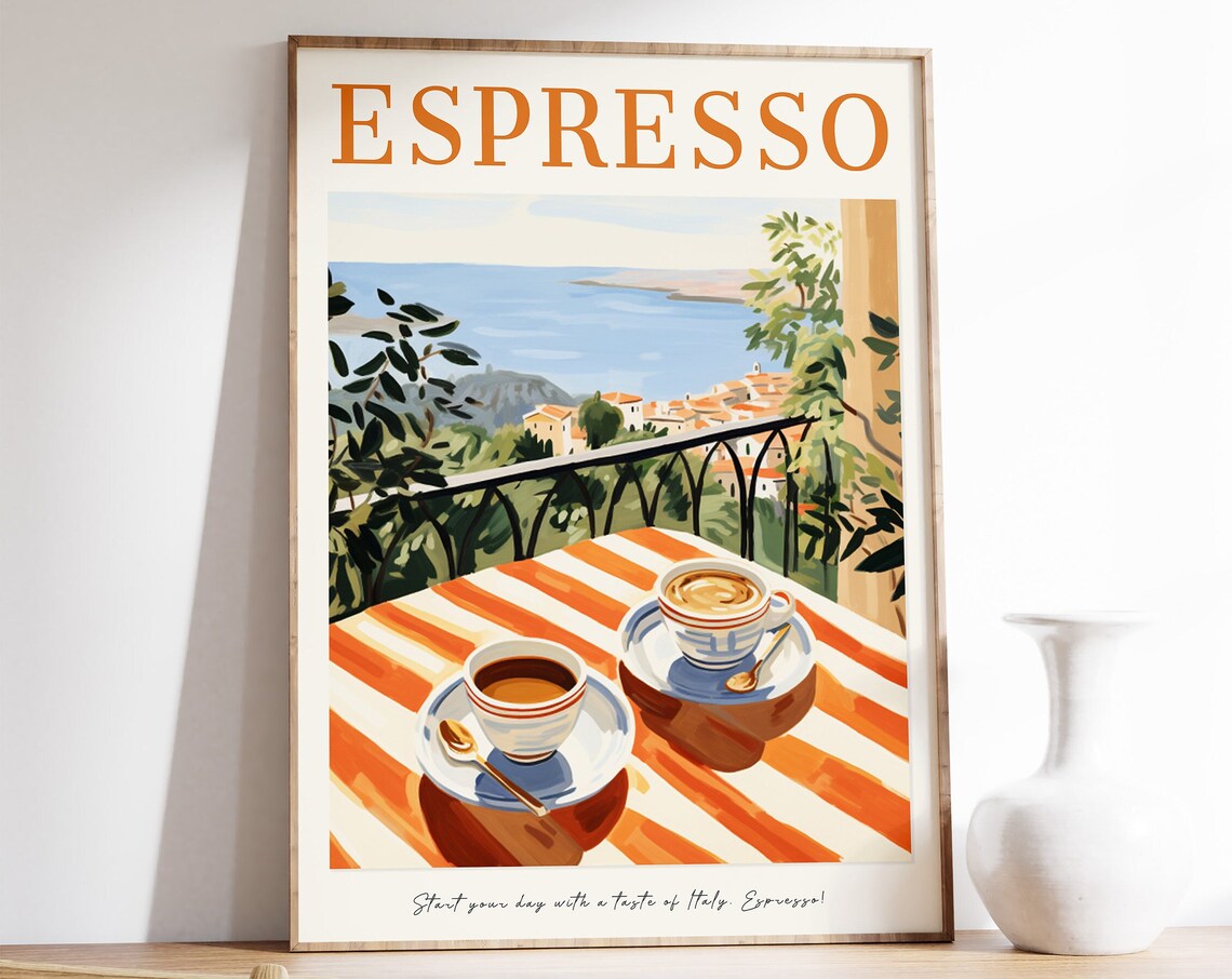 Italian Espresso Vintage Coffee Poster Art Print