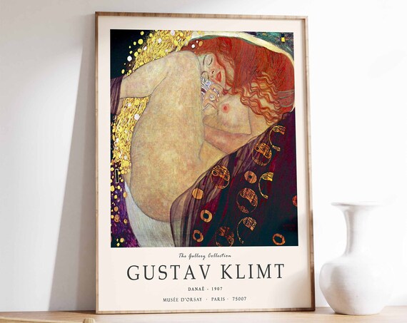 Gustav Klimt Danae Art Print, Art Nouveau Poster