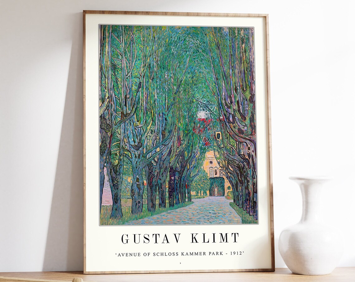 Gustav Klimt Avenue of Schloss Kammer 1912 Tree Avenue Poster