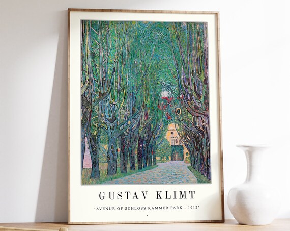 Gustav Klimt Art Print Schloss Kammer Park Floral Poster Gustav Klimt Wall Art Art Nouveau Decor Modern Art Nature Decor Gift Idea