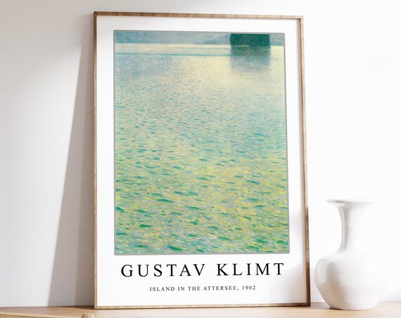 Gustav Klimt Poster Island In The Attersee Art Nouveau Decor Klimt Art Modern Art Wall Decor Floral Art Gift Idea A1a2a3a4