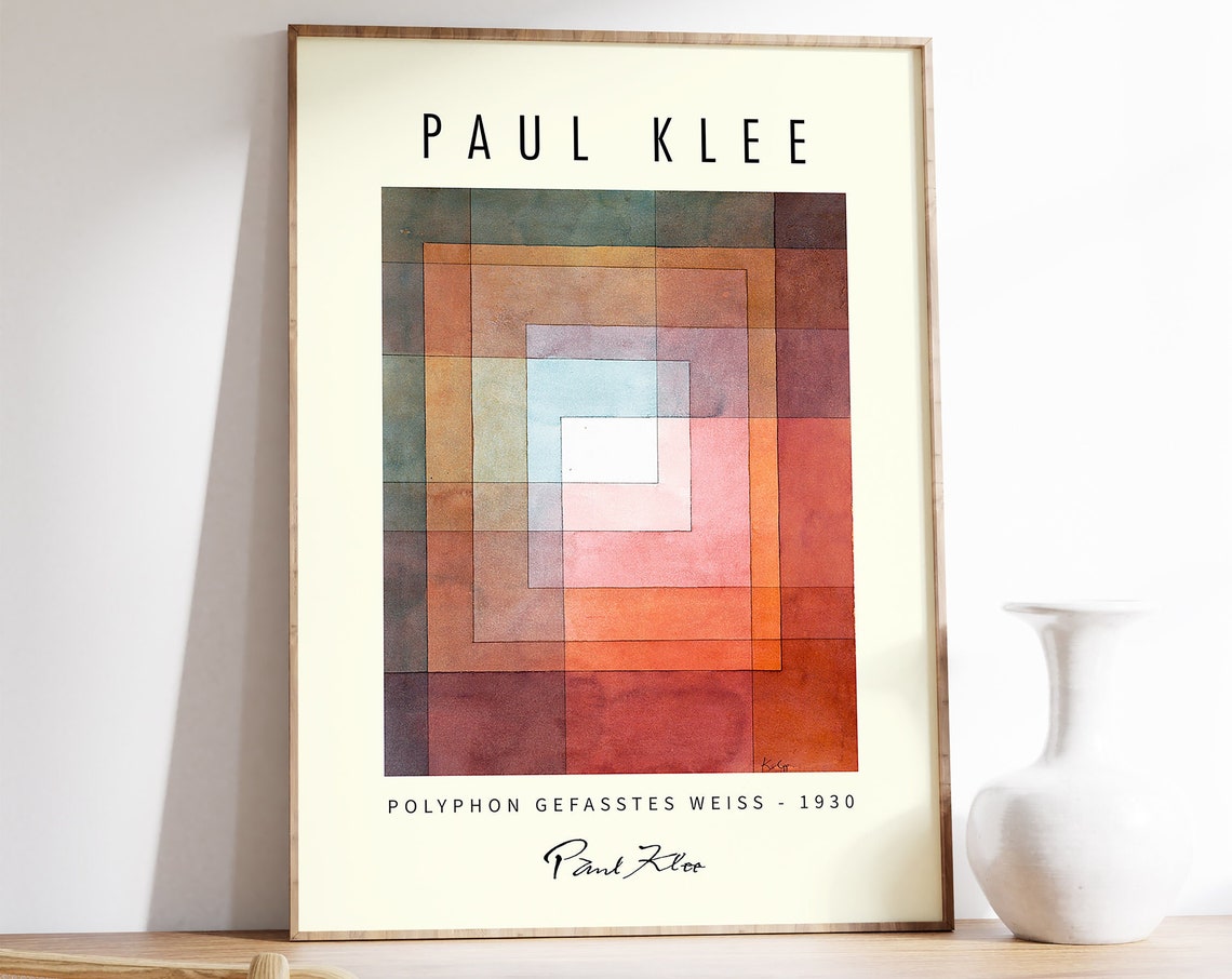 Paul Klee Polyphon Gefasstes Weiss 1930 Geometric Abstract Poster