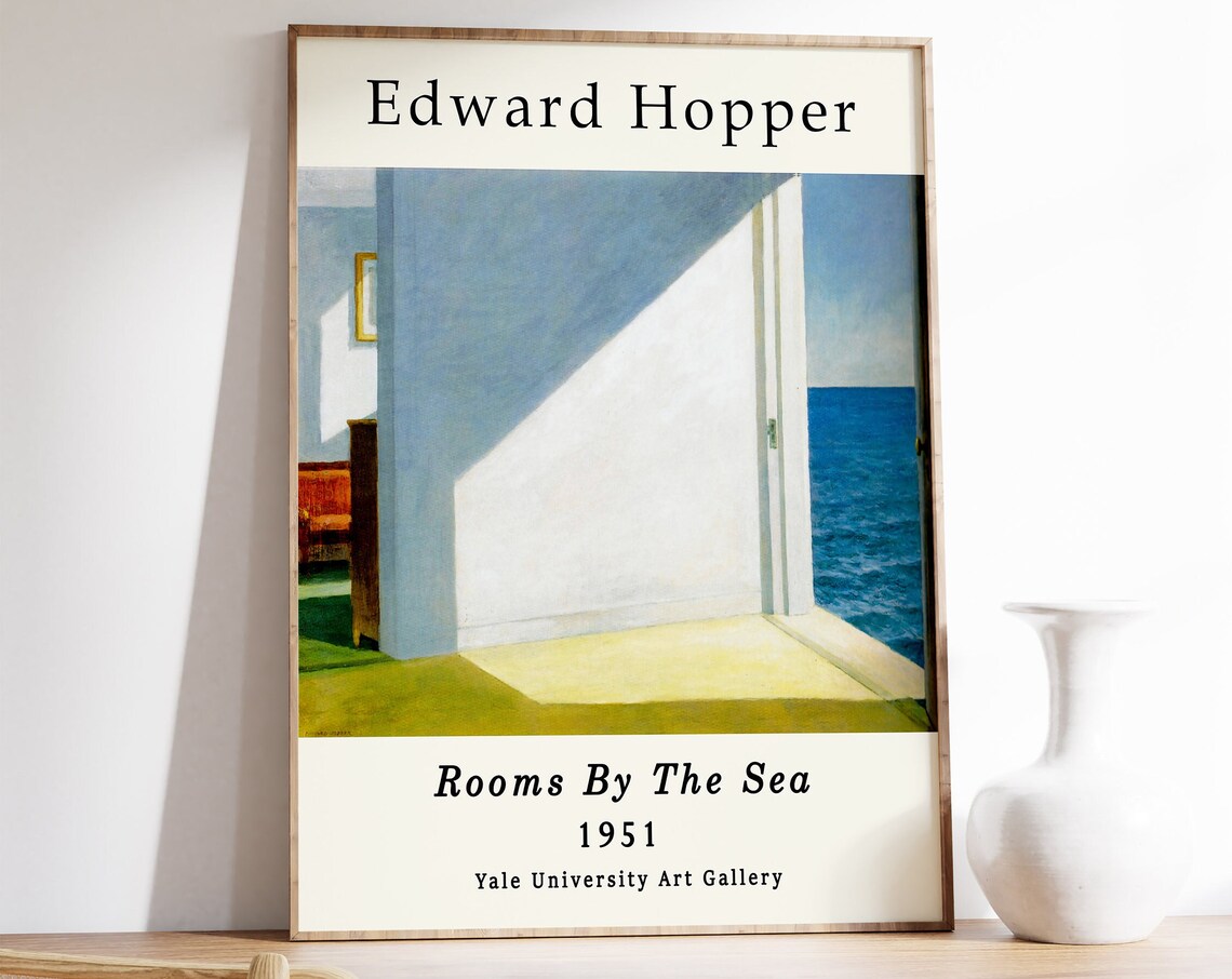 Edward Hopper Exhibition Poster, Rooms By The Sea