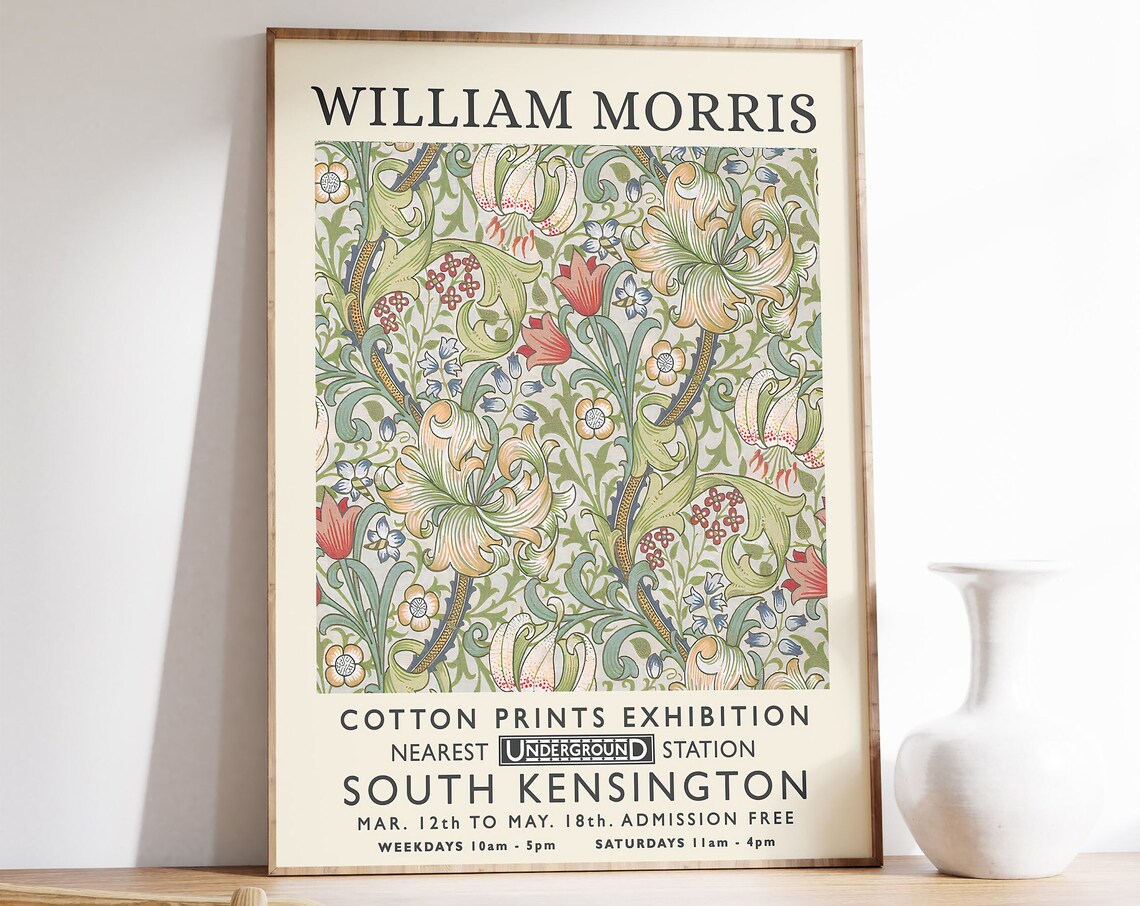 William Morris Vintage Textiles Art Print
