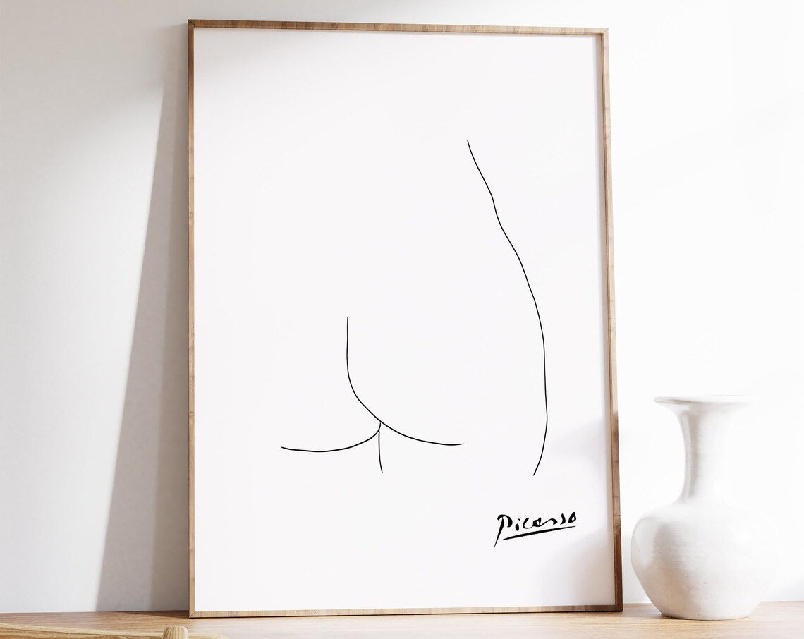 Picasso Line Art Nude Female Form Poster Print - Image 4