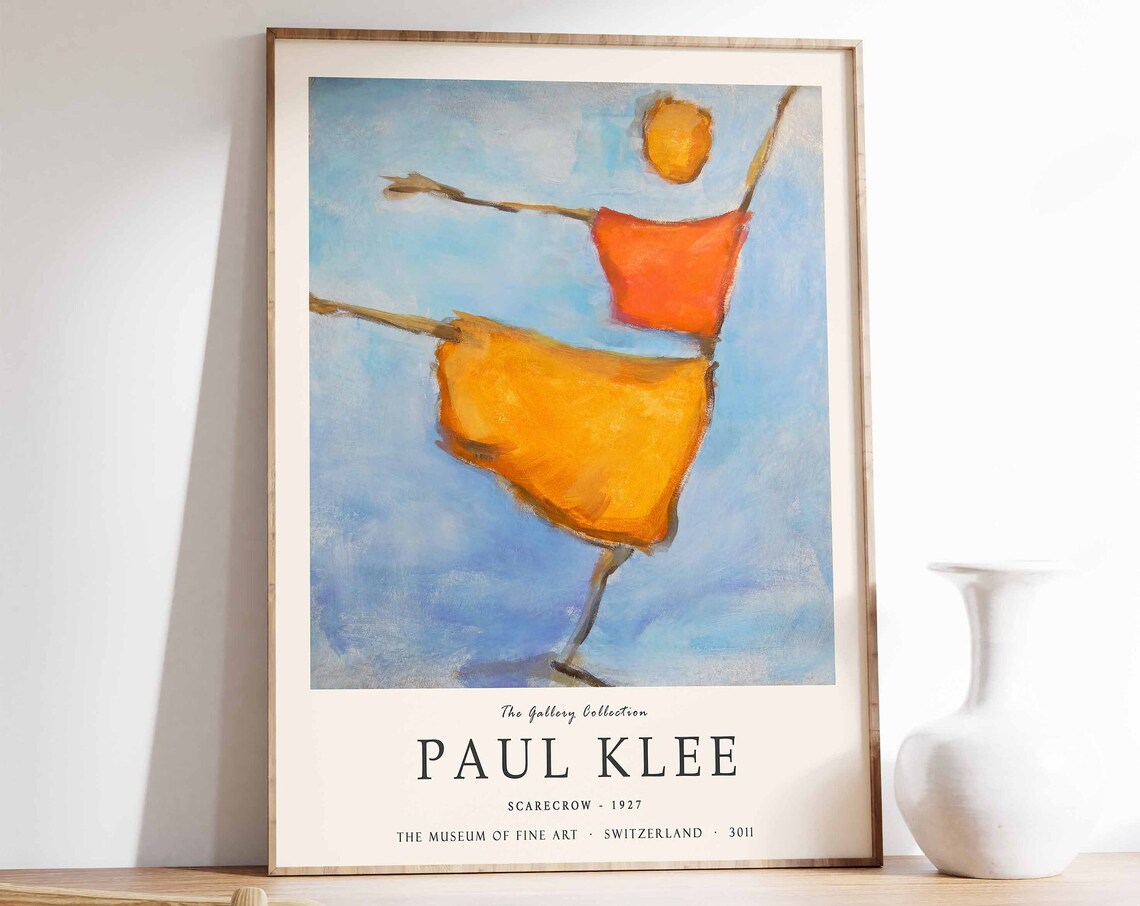 Paul Klee Scarecrow Exhibition Poster Art Print
