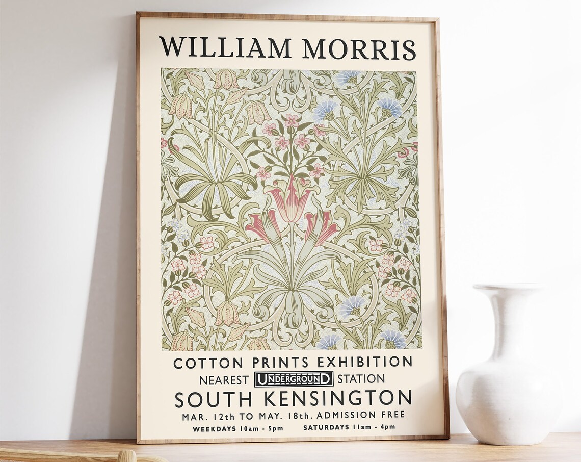 William Morris Exhibition Vintage Wall Art Print