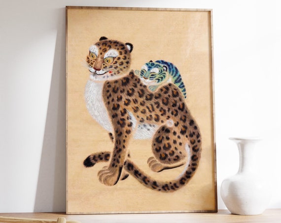 Vintage Tiger Print Vintage Art Print Animal Art Animal Print Tiger Poster Tiger Art Wild Animal Gift Nature Gift Idea A1a2a3a4