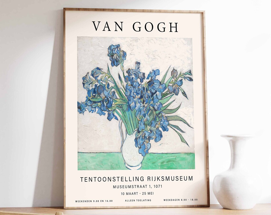 Van Gogh Irises Rijksmuseum Exhibition Floral Art Gallery Poster