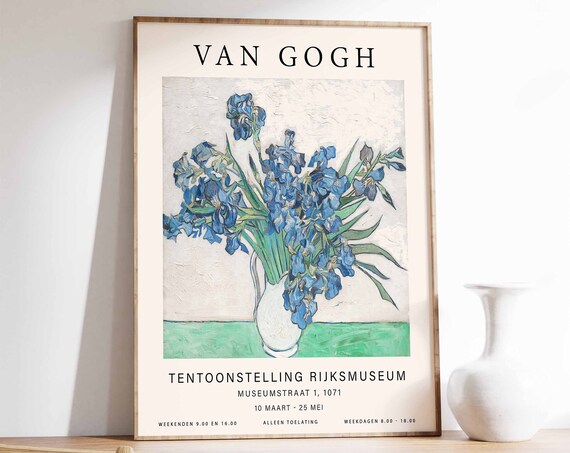Van Gogh Irises Rijksmuseum Exhibition Floral Art Gallery Poster