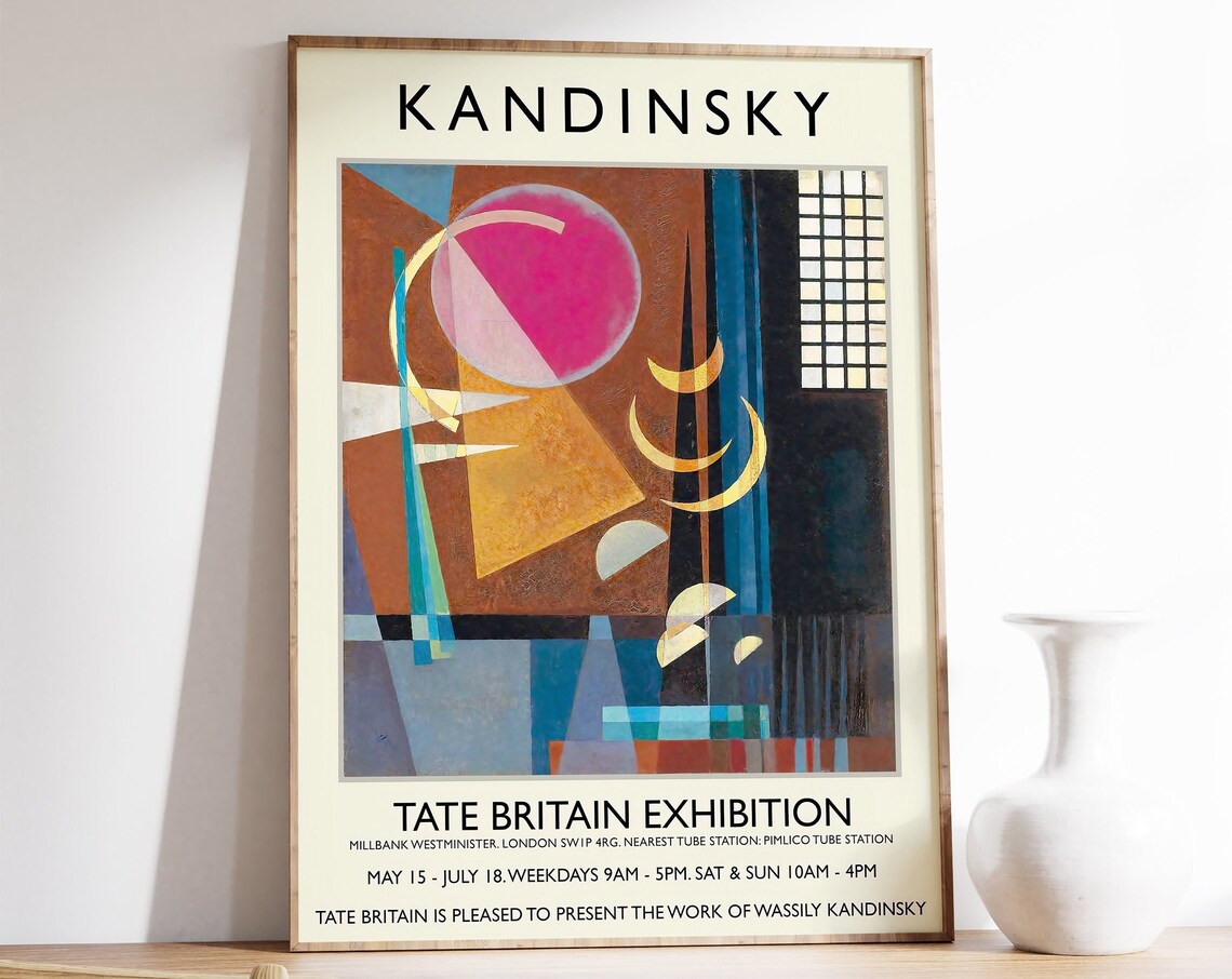 Wassily Kandinsky Exhibition Poster, Bauhaus Decor Print
