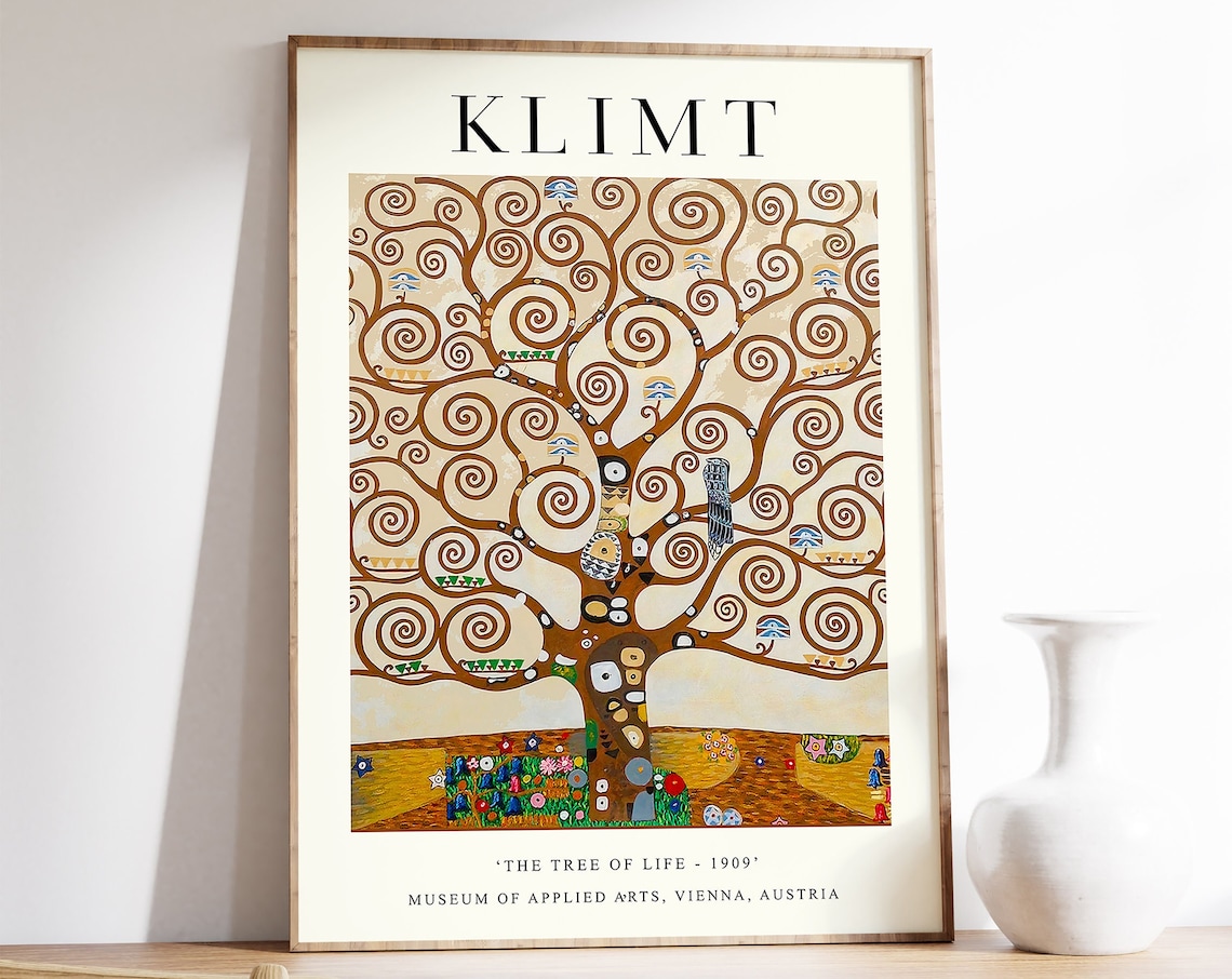Gustav Klimt Tree Of Life Art Nouveau Art Print