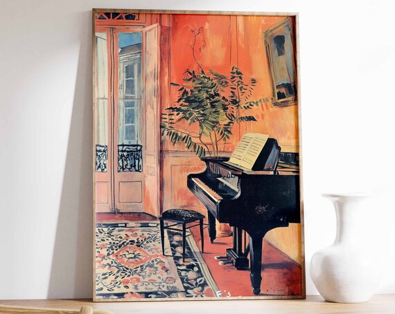 Piano Music Decor Wall Art Print, Music Lovers Gift