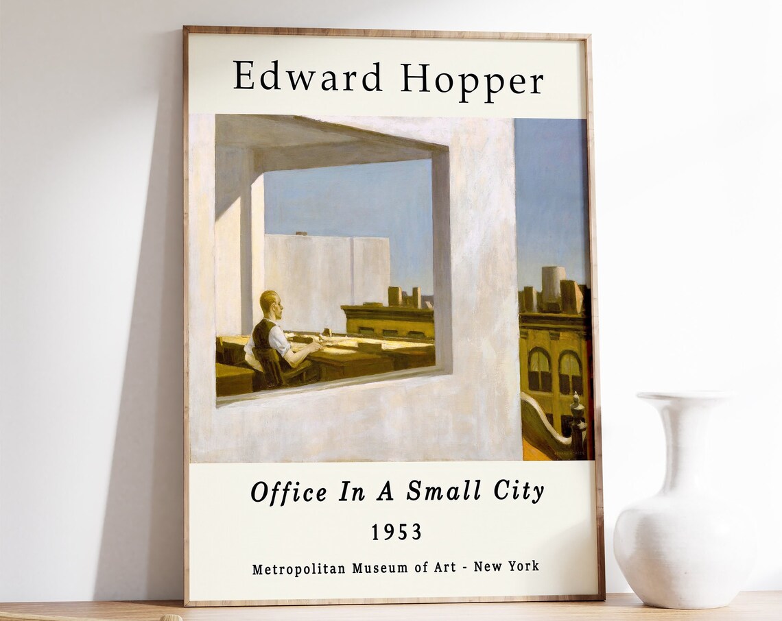 Edward Hopper Exhibition Poster, Office In A Small City