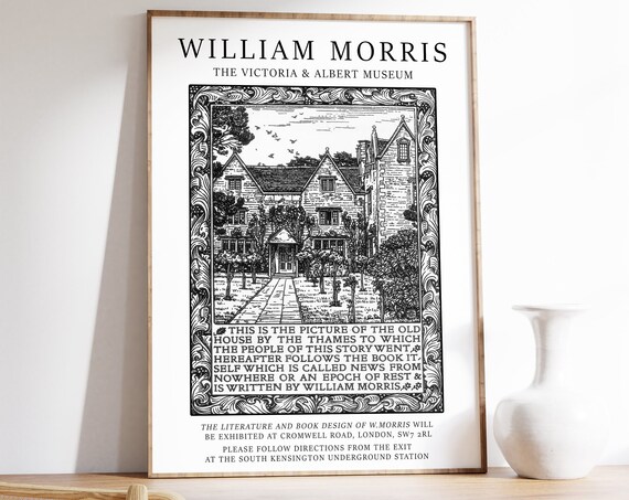 William Morris Victoria Albert Museum Book Exhibition Poster