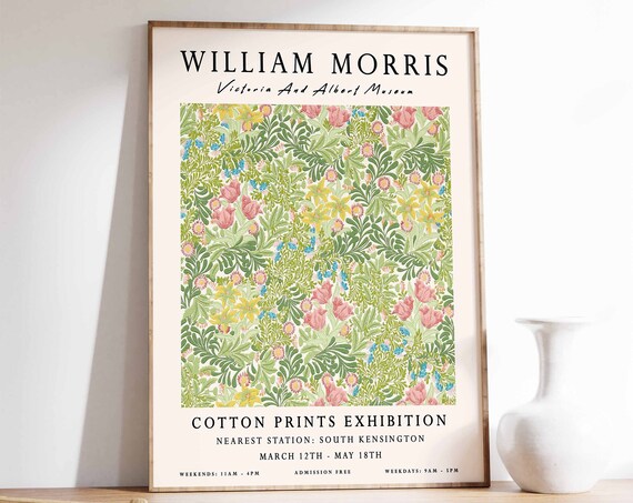 William Morris Vintage Floral Botanical Art Print