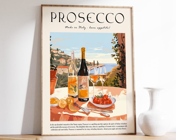 Italian Prosecco Cocktail Print, Kitchen Decor