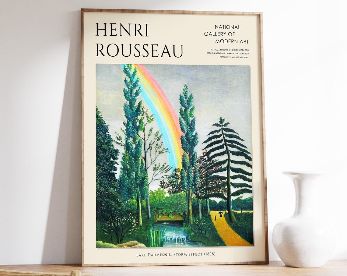 Henri Rousseau Lake Daumesnil Storm Effect 1898 Rainbow Poster
