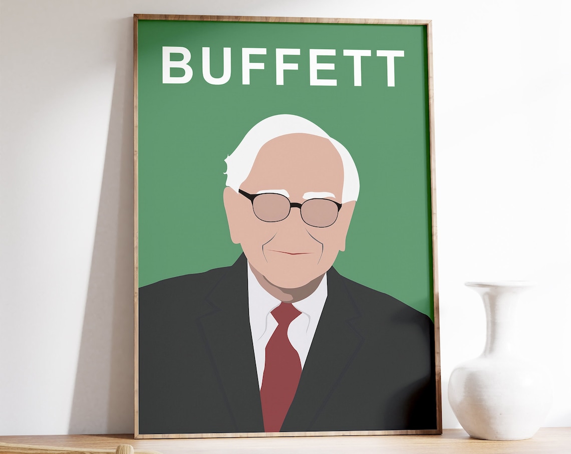 Warren Buffet Stock Market Poster, Capitalism Decor