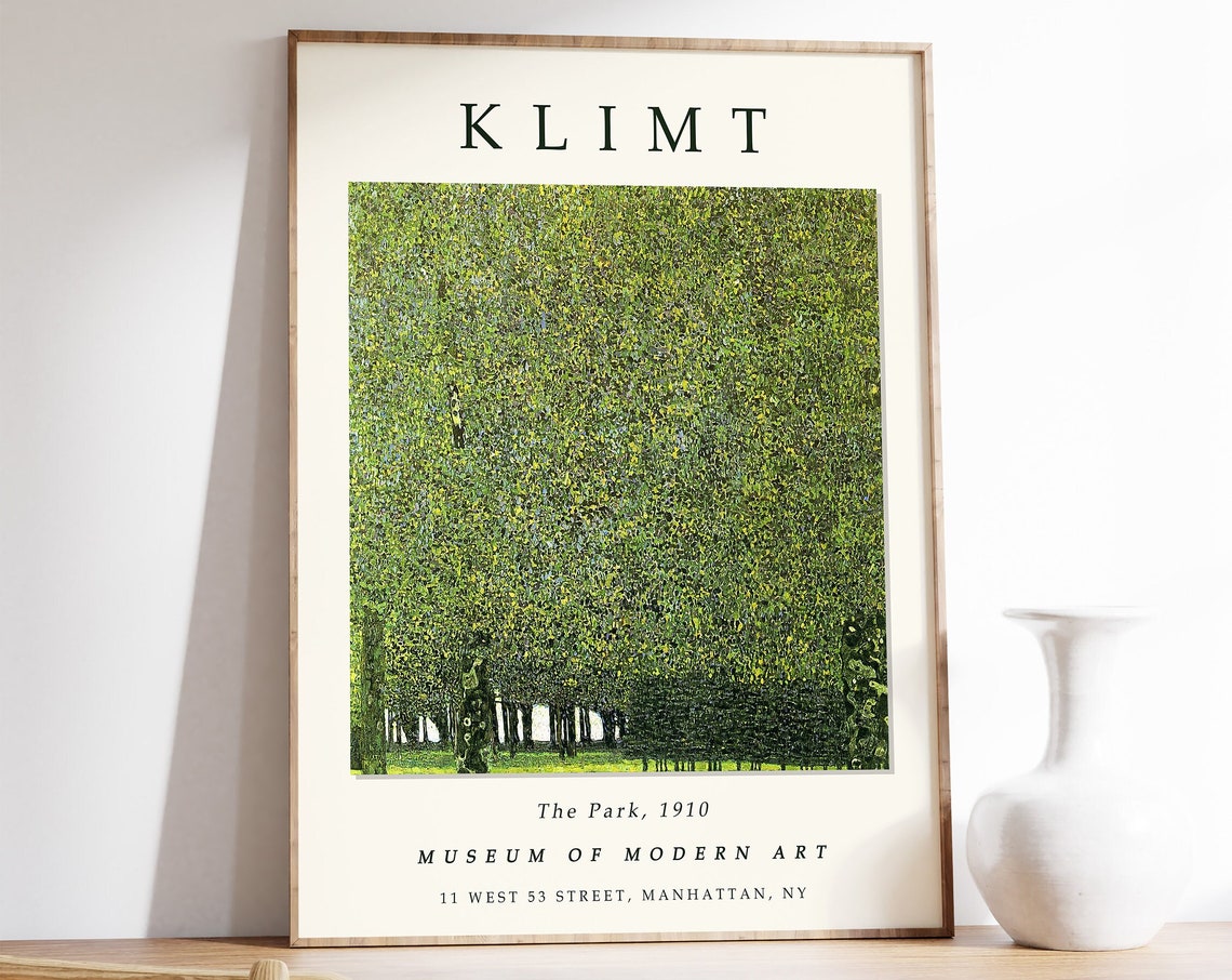 Klimt The Park 1910 Green Tree Canopy Museum Style Art Poster