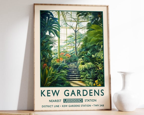 Kew Gardens London Vintage Botanical Art Print