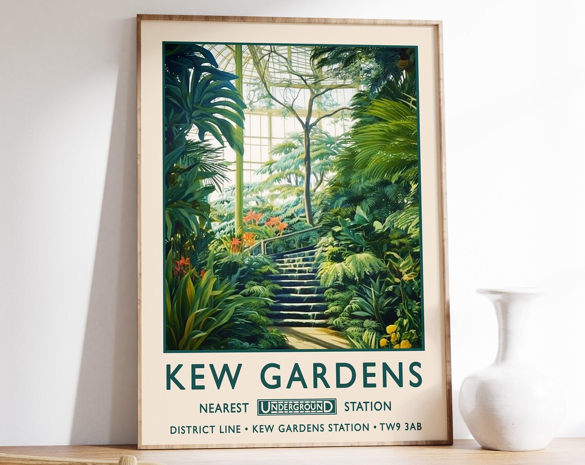 Kew Gardens London Vintage Botanical Art Print
