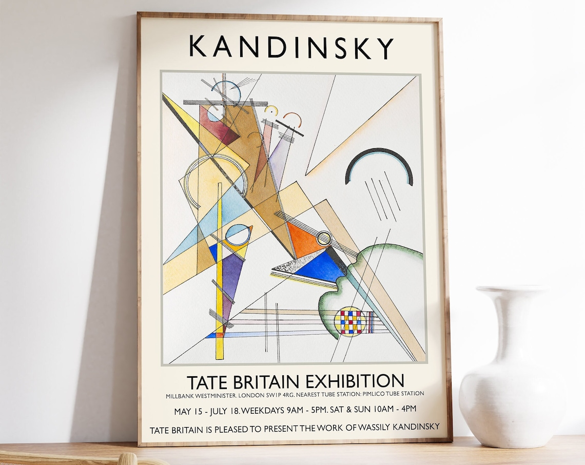 Kandinsky Abstract Geometric Art Tate Britain Exhibition Style Poster