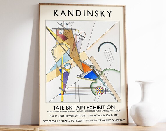 Kandinsky Abstract Geometric Art Tate Britain Exhibition Style Poster