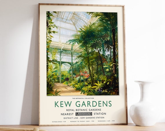 Kew Gardens Vintage Botanical Wall Art Print