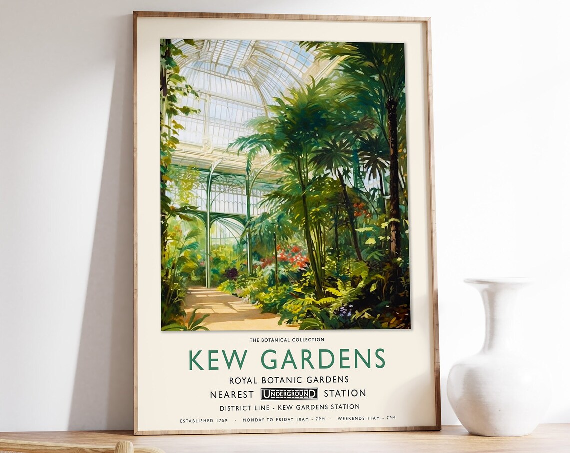 Kew Gardens Vintage Botanical Wall Art Print