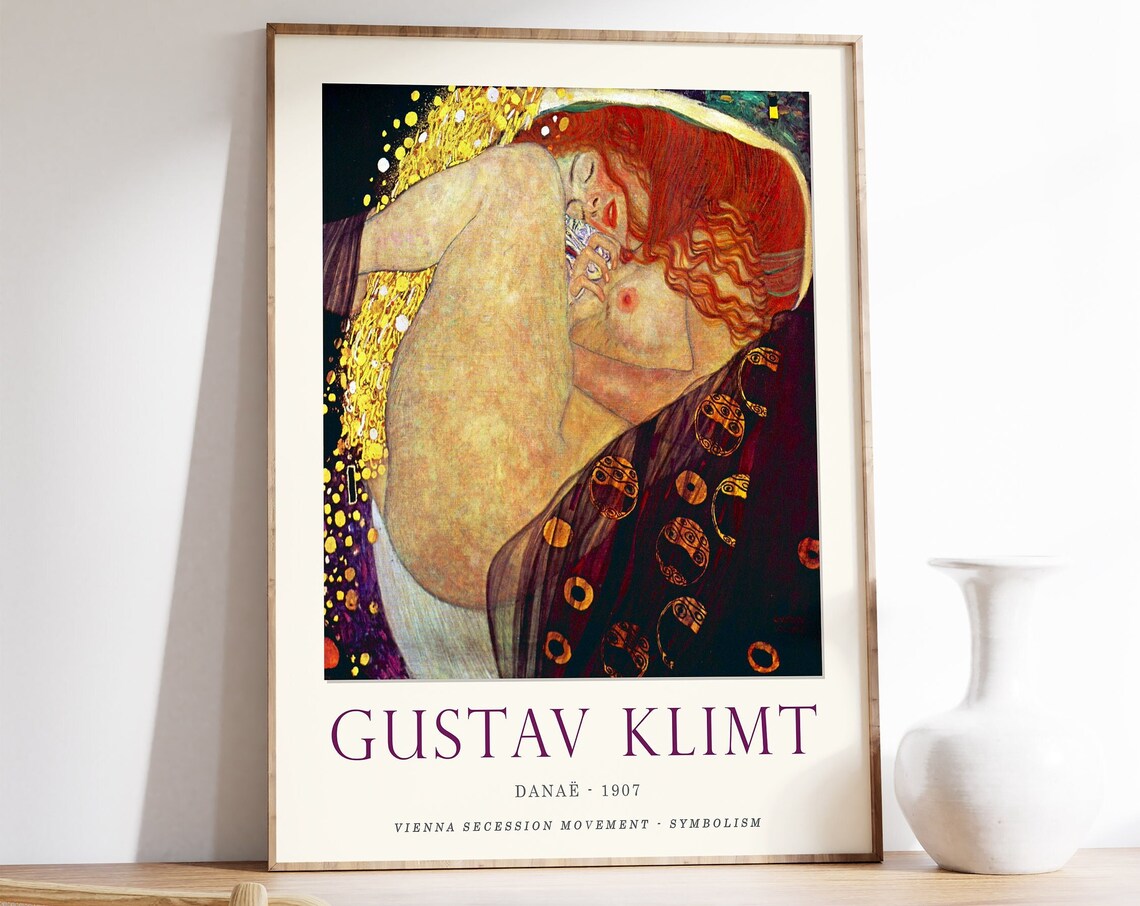 Gustav Klimt Danae, Art Nouveau Poster Print