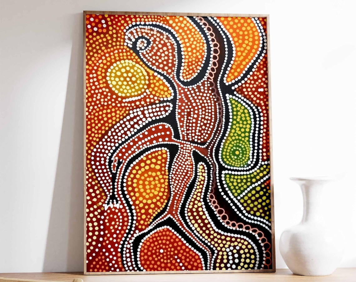 Aboriginal Cultural Wall Art Poster, Australian Print