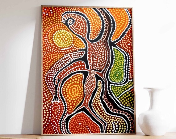 Aboriginal Cultural Wall Art Poster, Australian Print