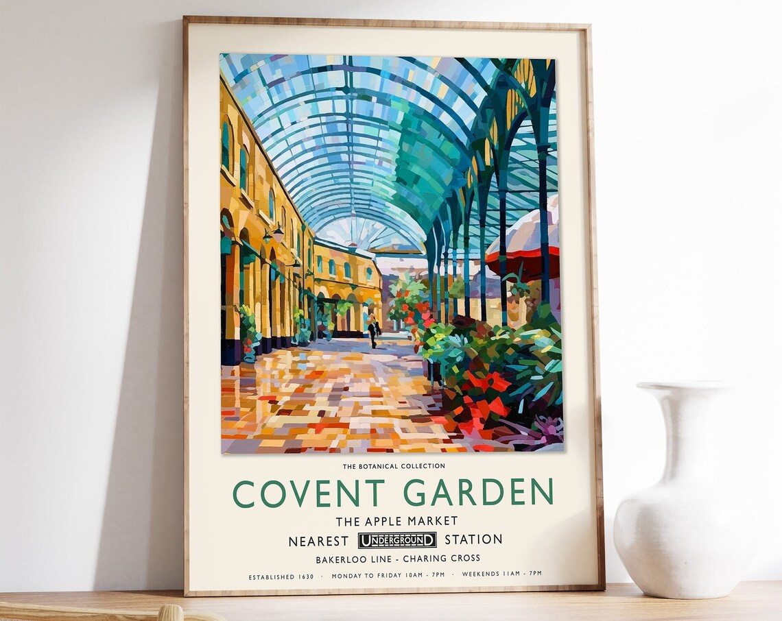 Covent Garden The Apple Market London Botanical Collection Poster