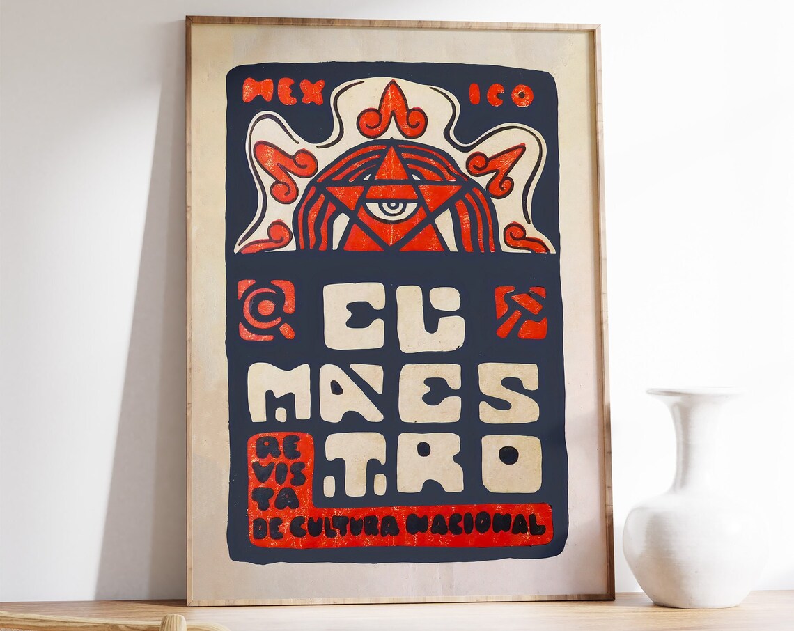 Mexican Traditional Vintage Travel Poster