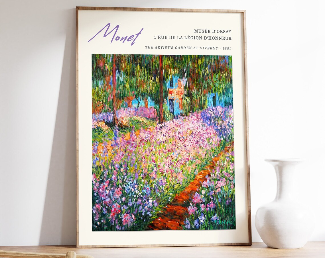 Claude Monet The Artist's Garden Vintage French Art Print