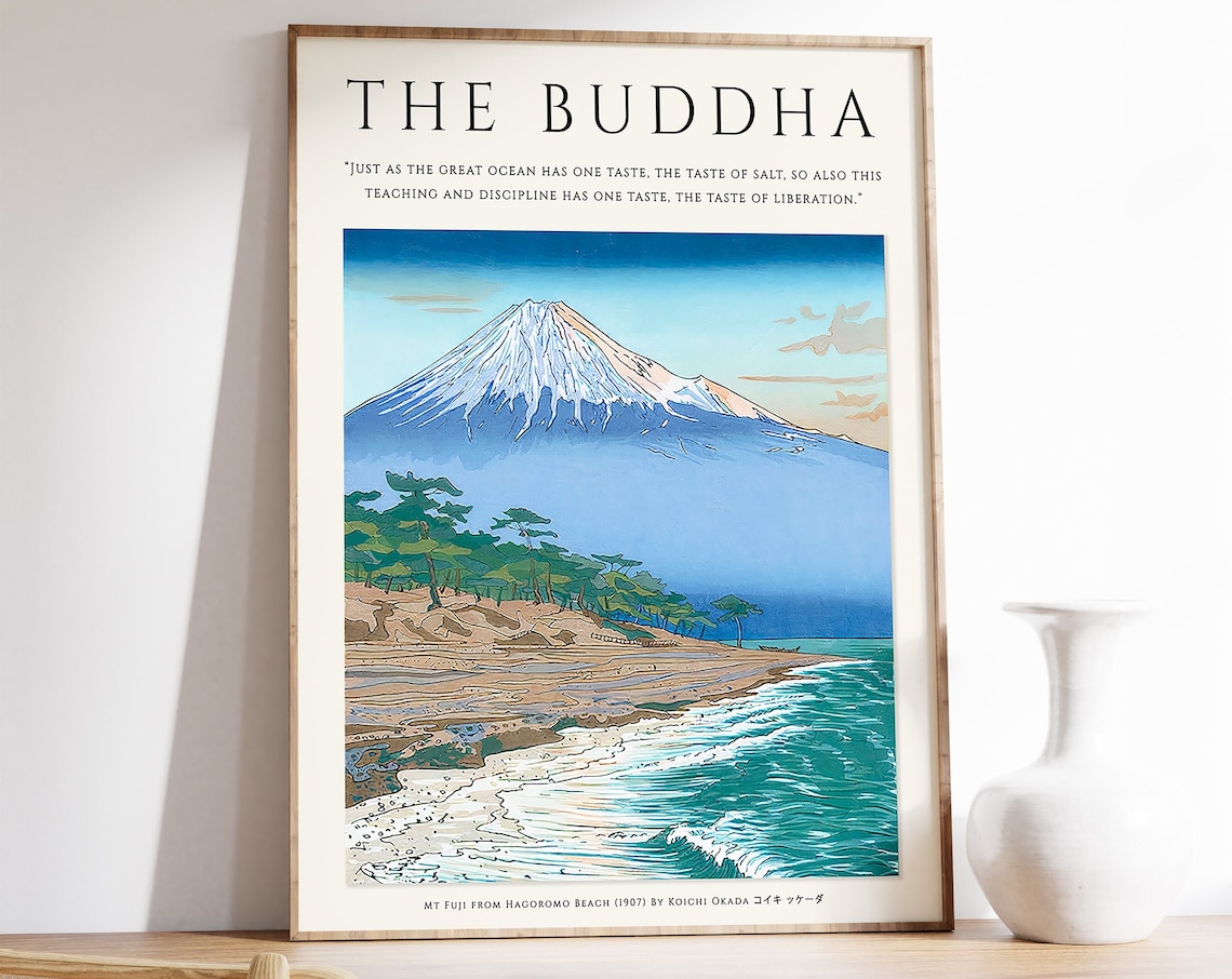 Buddhist Buddha Art Japanese Spiritual Poster