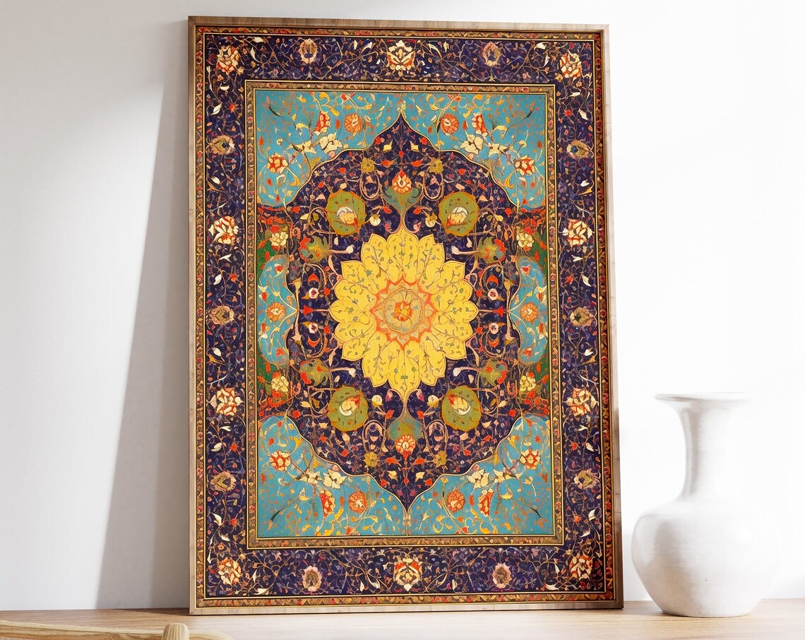 Islamic Floral and Geometric Pattern Art Print