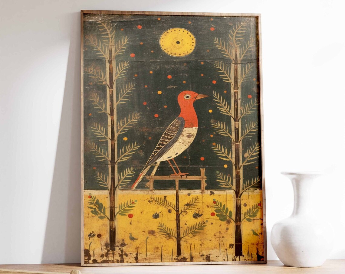 Indian Floral Print, Traditional Vintage Pattern Art