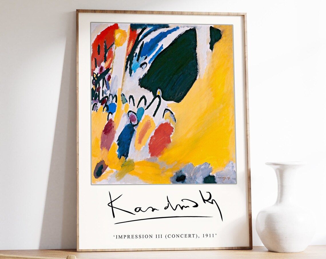 Kandinsky Exhibition Art Print, Bauhaus Abstract Poster