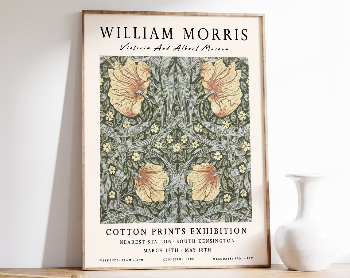 William Morris Textile Floral Decor Wall Art Print