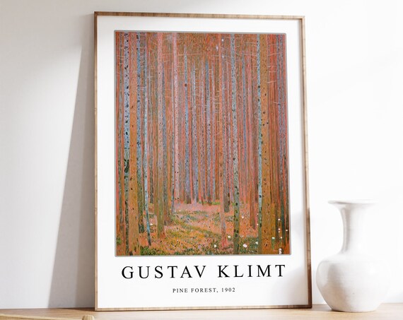 Gustav Klimt Poster Gallery Quality Print Pine Forrest Art Nouveau Modern Art Wall Decor Floral Art Gift Ideas A1a2a3a4