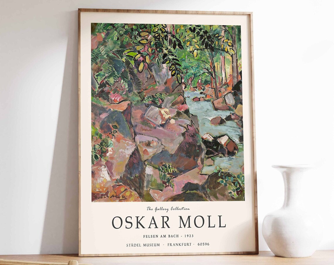 Oskar Moll Felsen Am Bach 1923 Expressionist Stream Art Poster