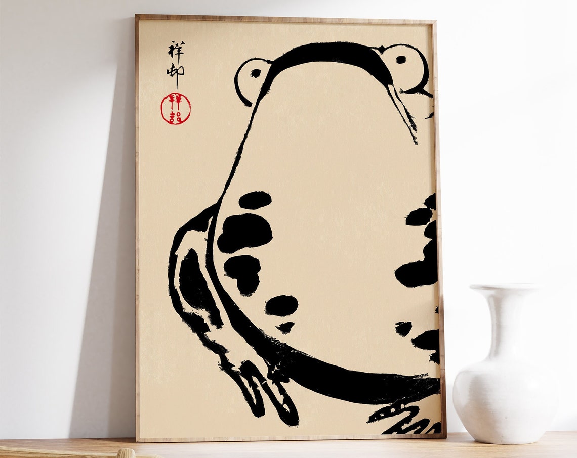 Matsumoto Hoji Art Print Japanese Poster Frog Matsumoto Hoji Vintage Art Print Animal Art Funny Animal Print Animal Gift A1a2a3a4