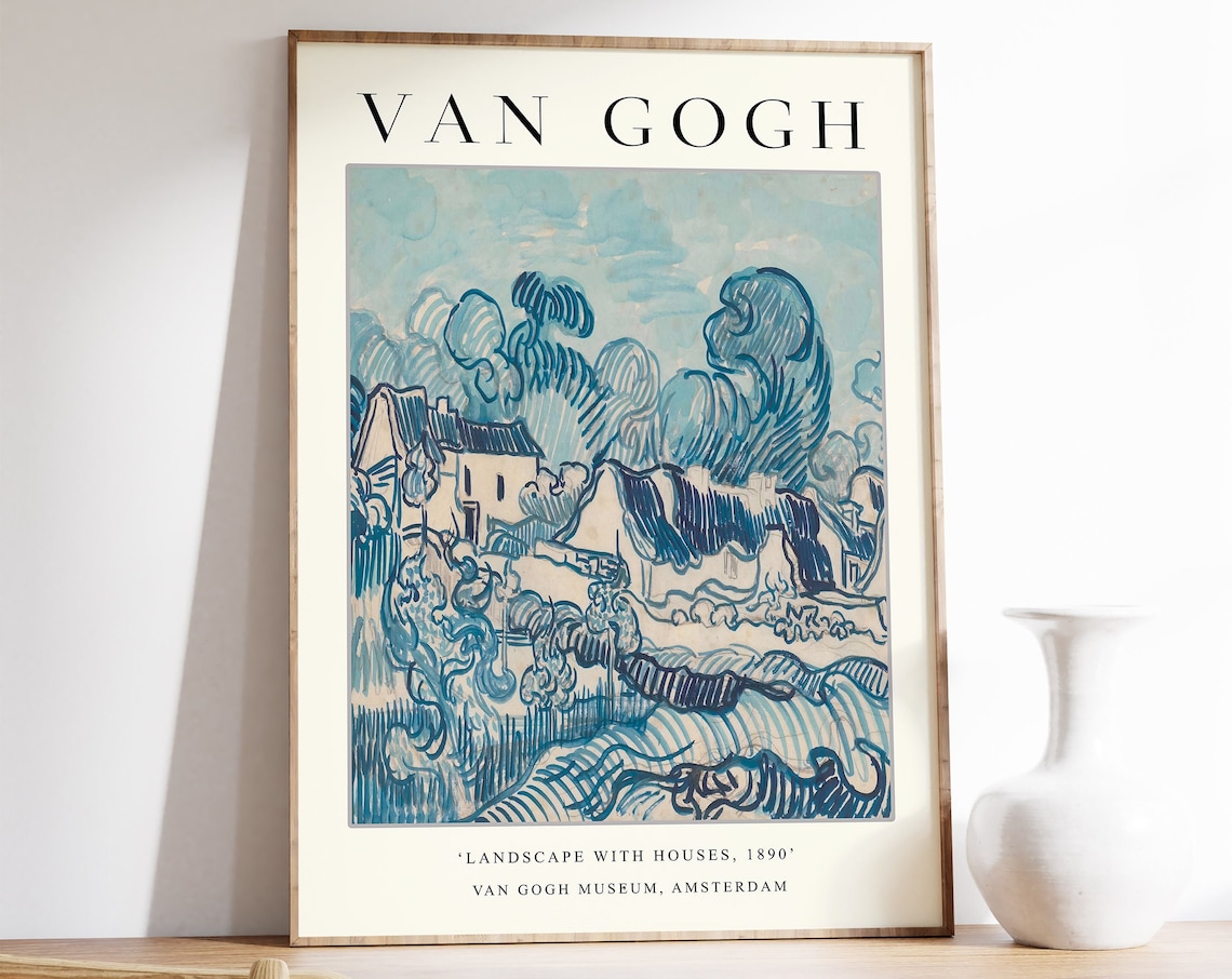 Van Gogh Exhibition Poster, Landscape With Houses