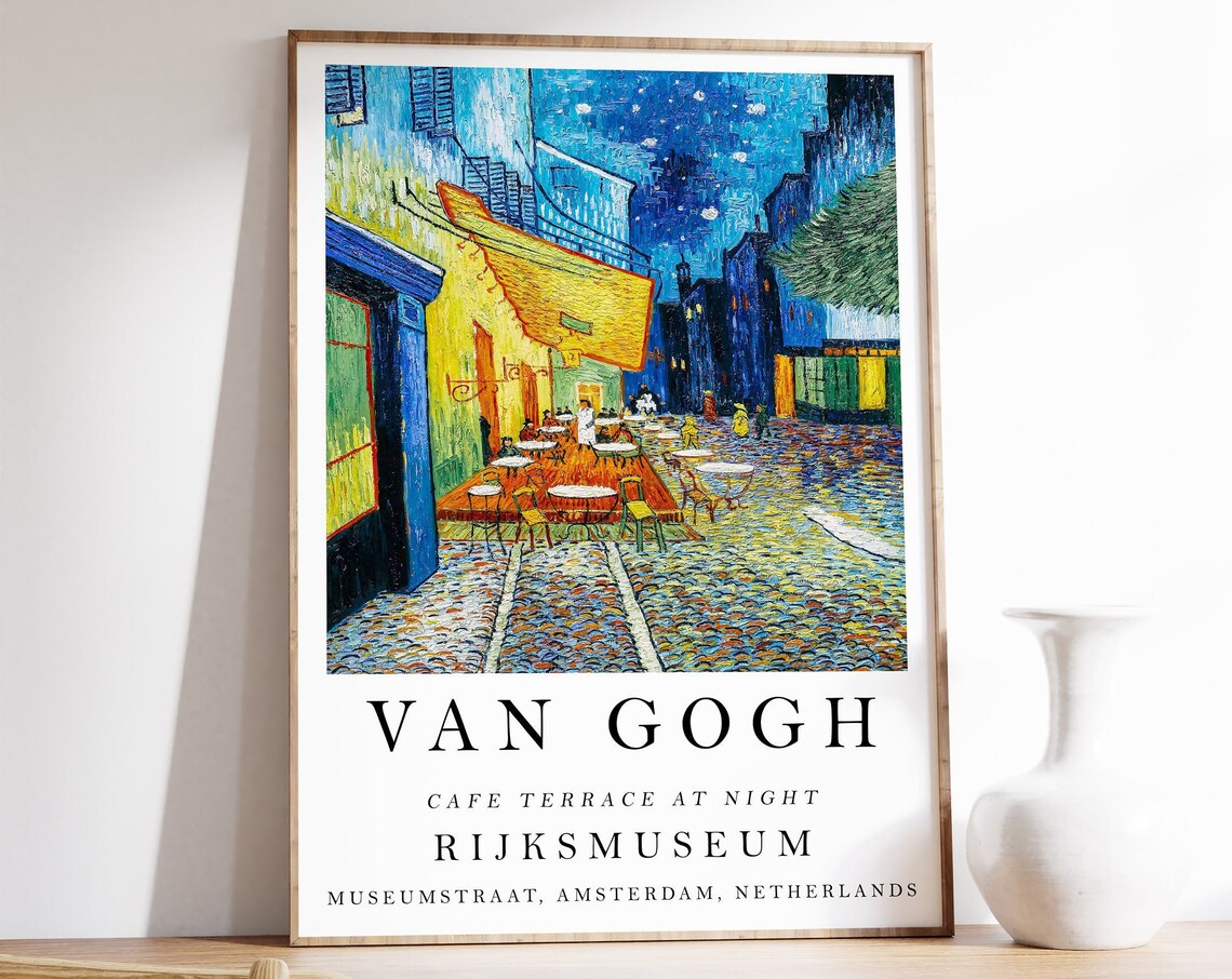 Van Gogh Cafe Terrace At Night Rijksmuseum Exhibition Style Poster
