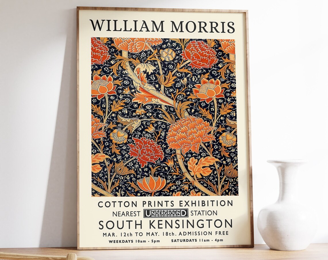 William Morris Exhibition Vintage Poster Print