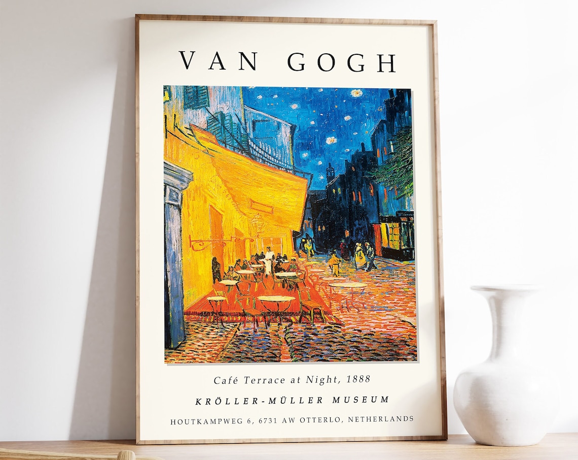 Van Gogh Exhibition Poster, Cafe Terrace At Night